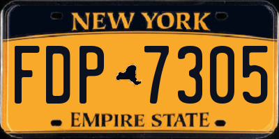 NY license plate FDP7305