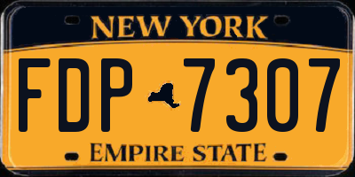 NY license plate FDP7307
