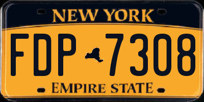 NY license plate FDP7308