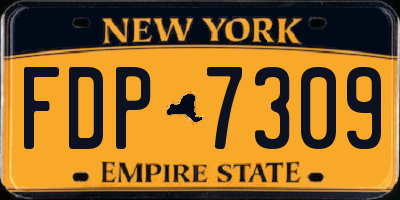 NY license plate FDP7309