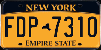 NY license plate FDP7310
