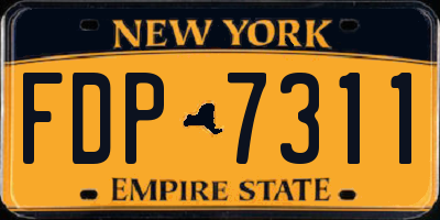 NY license plate FDP7311