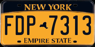 NY license plate FDP7313
