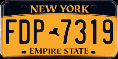 NY license plate FDP7319