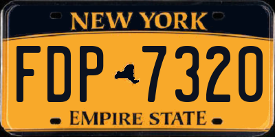NY license plate FDP7320