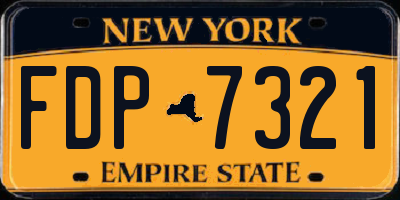NY license plate FDP7321