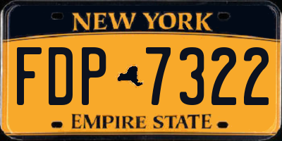 NY license plate FDP7322