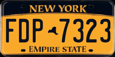 NY license plate FDP7323