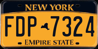 NY license plate FDP7324