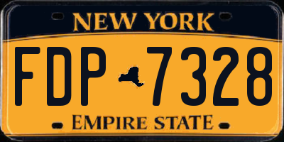 NY license plate FDP7328