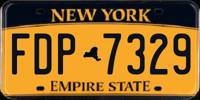 NY license plate FDP7329