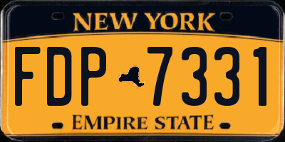 NY license plate FDP7331