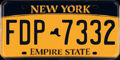 NY license plate FDP7332