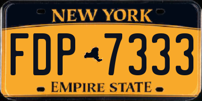NY license plate FDP7333