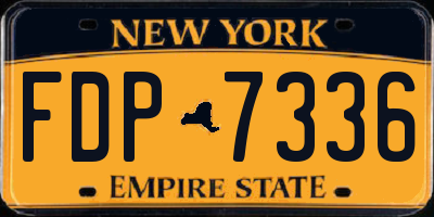 NY license plate FDP7336
