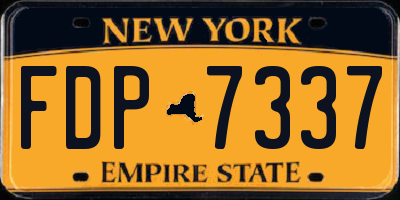 NY license plate FDP7337