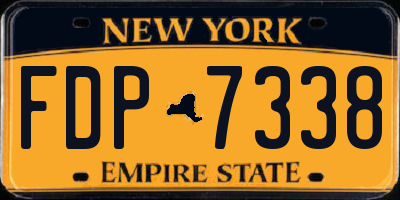 NY license plate FDP7338