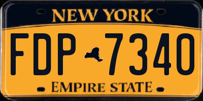 NY license plate FDP7340