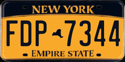 NY license plate FDP7344