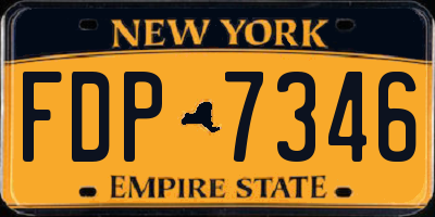 NY license plate FDP7346