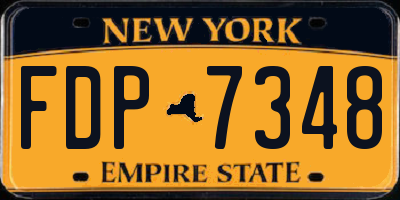 NY license plate FDP7348