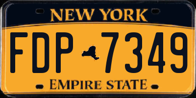 NY license plate FDP7349