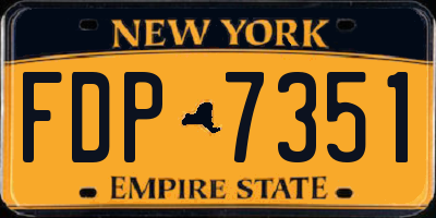NY license plate FDP7351