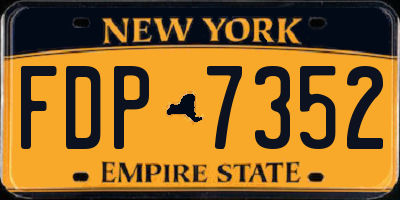 NY license plate FDP7352
