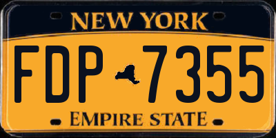 NY license plate FDP7355