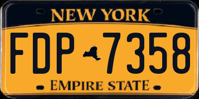 NY license plate FDP7358