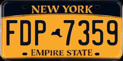 NY license plate FDP7359