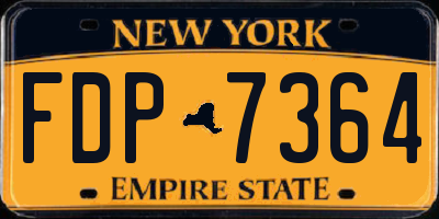NY license plate FDP7364