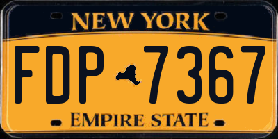 NY license plate FDP7367