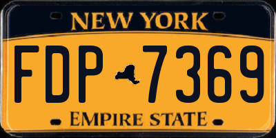 NY license plate FDP7369