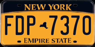 NY license plate FDP7370