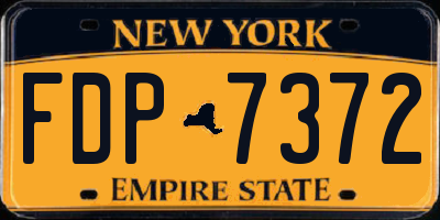 NY license plate FDP7372