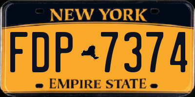 NY license plate FDP7374