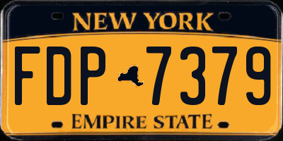 NY license plate FDP7379