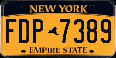 NY license plate FDP7389