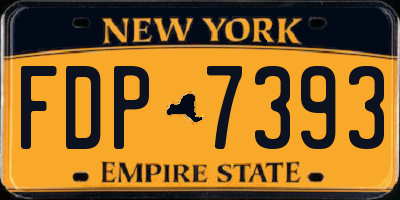 NY license plate FDP7393