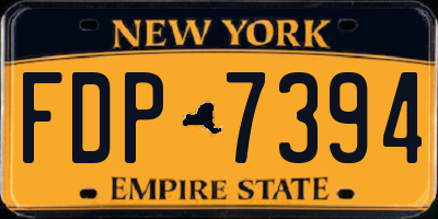 NY license plate FDP7394