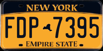 NY license plate FDP7395