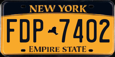 NY license plate FDP7402