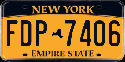 NY license plate FDP7406
