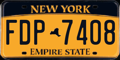 NY license plate FDP7408