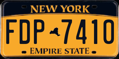 NY license plate FDP7410