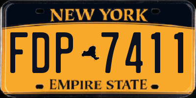 NY license plate FDP7411
