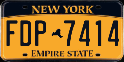 NY license plate FDP7414