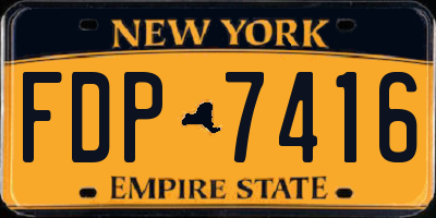 NY license plate FDP7416