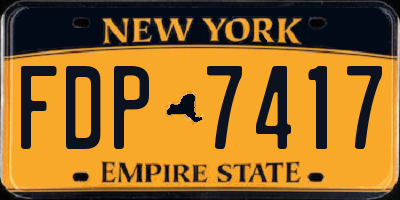 NY license plate FDP7417